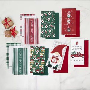 Merry & Bright Kitchen Towels - Green (set of 3)